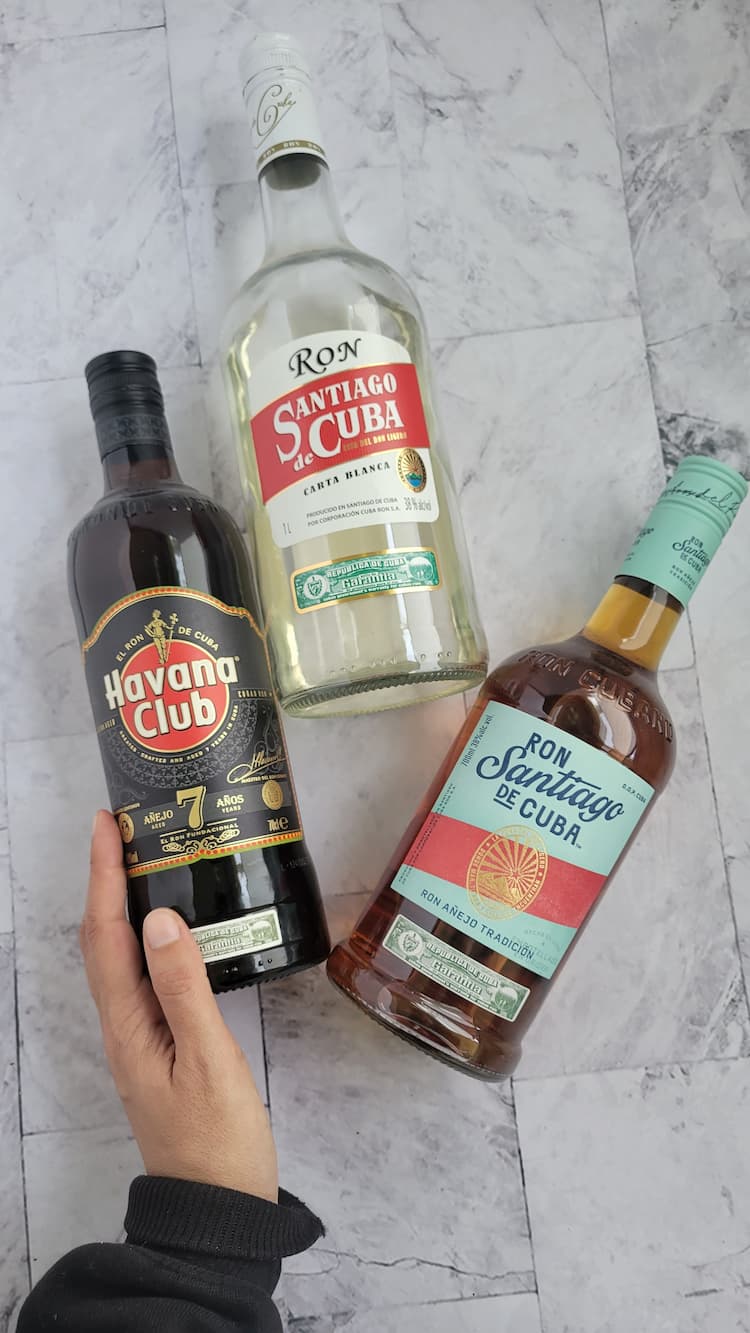 3 bottles of cuban rum