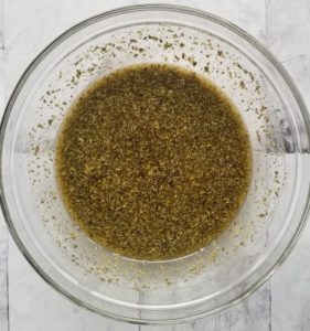 bowl of olive oil mixed with spices