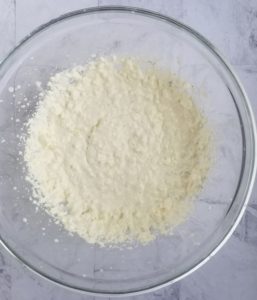 bowl of lumpy white stuff