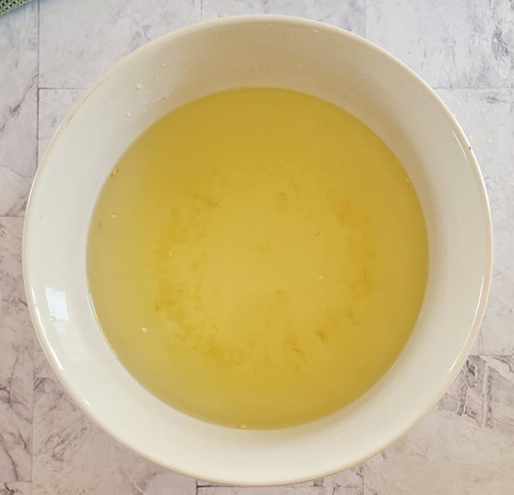 yellow coloured liquid in a bowl