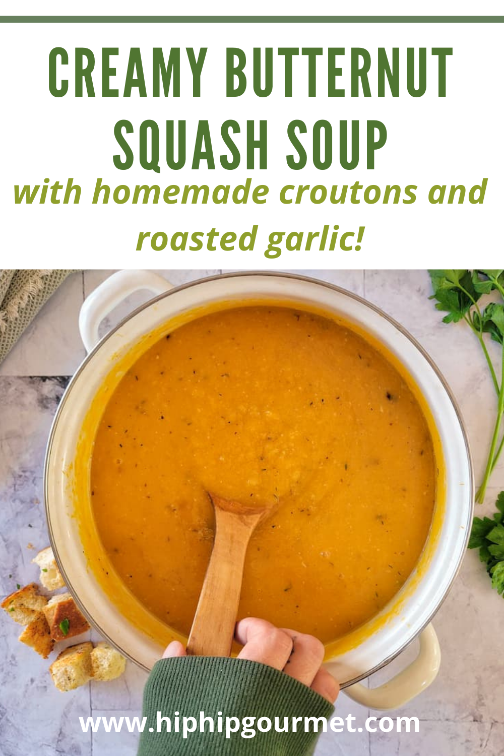 PIN FOR RECIPE FOR BUTTERNUT SQUASH SOUP