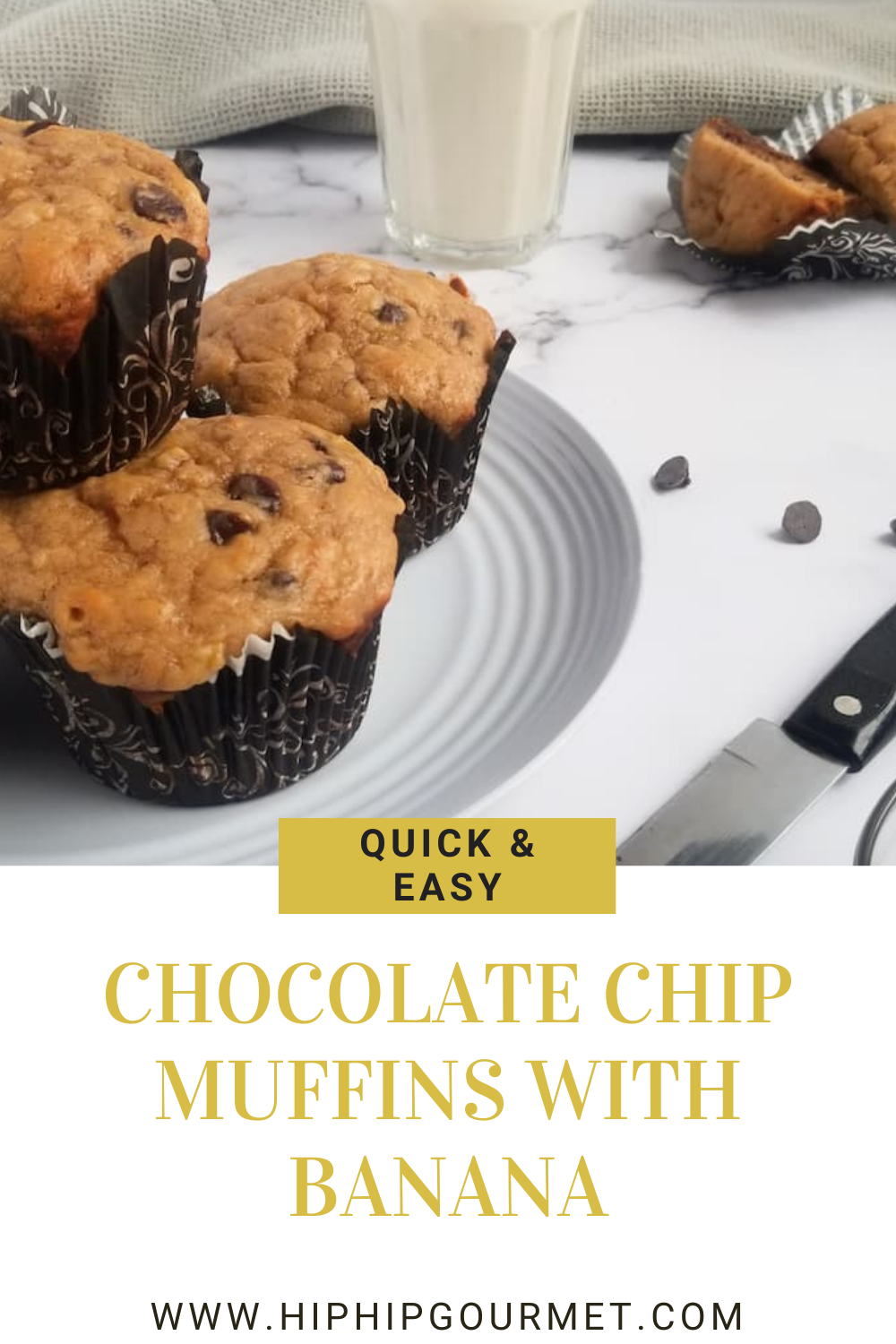 PIN FOR BANANA MUFFINS WITH CHOCOLATE CHIPS