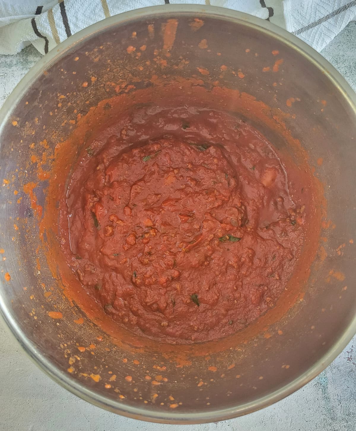 pot of tomato sauce