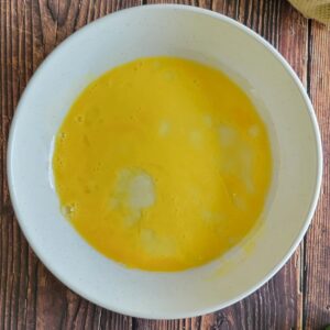 bowl of a beaten egg