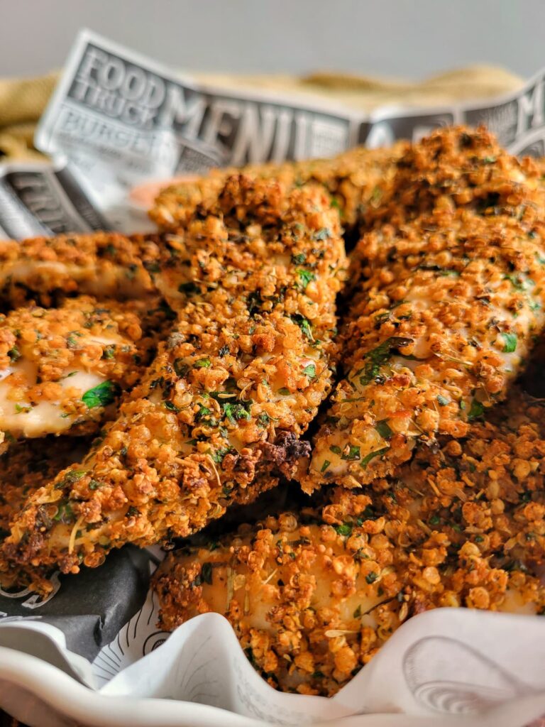 Crunchy Quinoa Chicken Tenders Hip Hip Gourmet