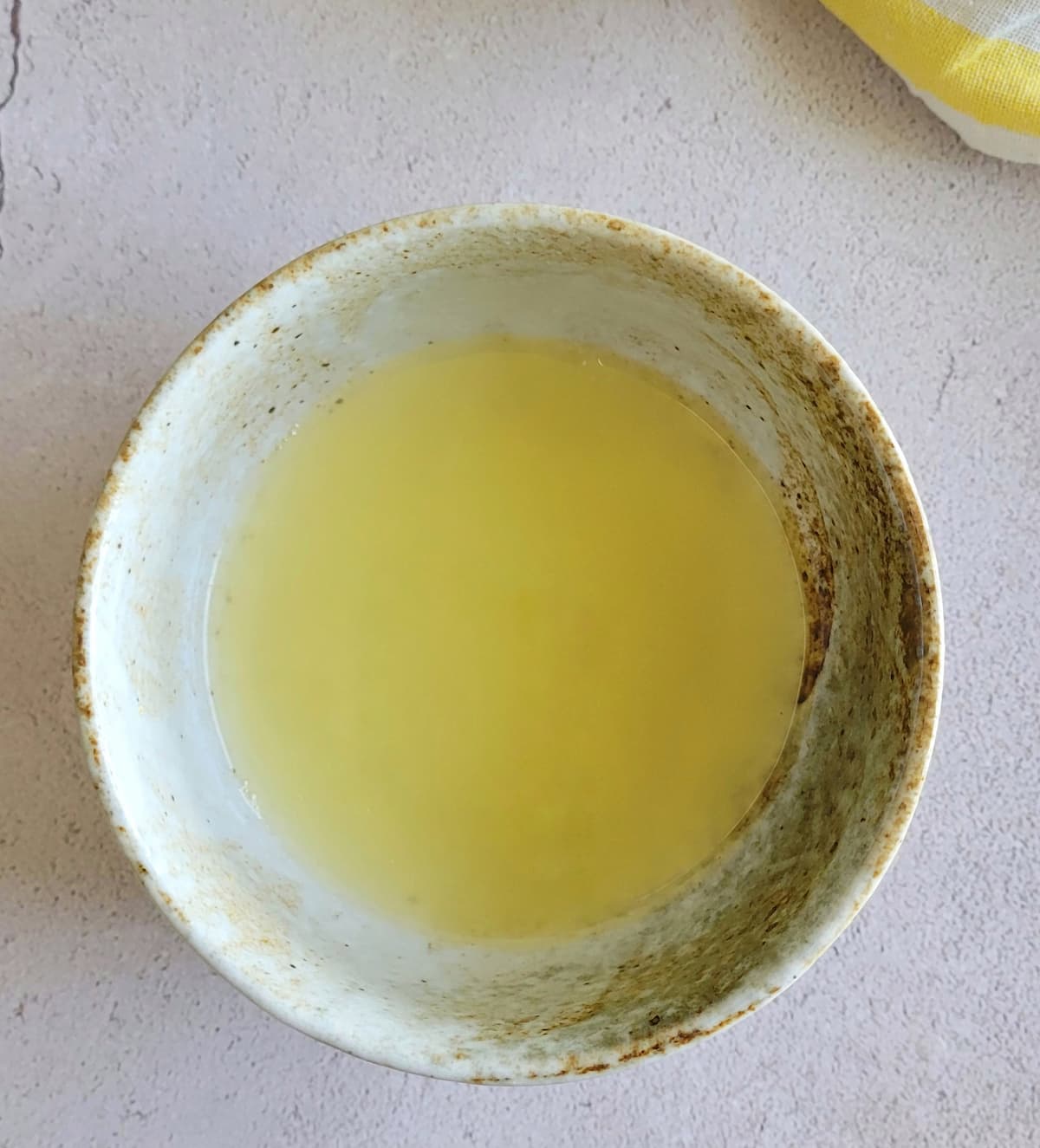 freshly squeezed lemon juice in a bowl