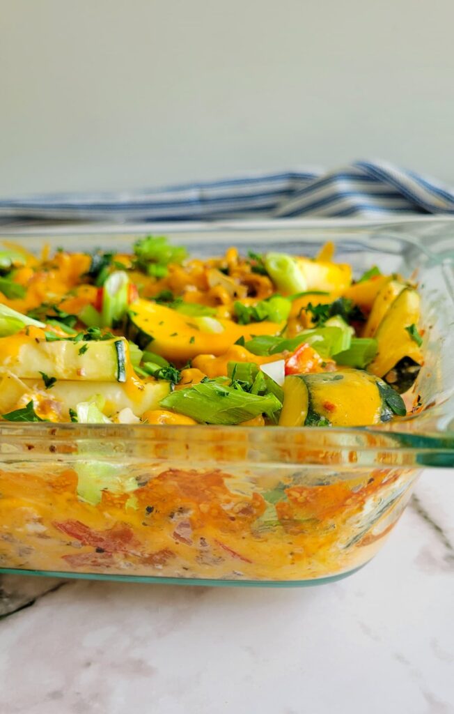 CHEESY SAUSAGE CASSEROLE WITH ZUCCHINI
