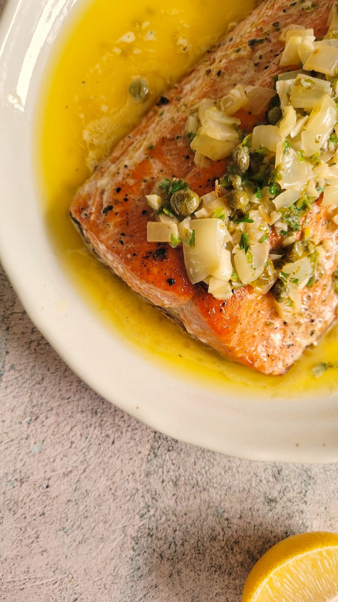 Pan Seared Salmon with Lemon Caper Butter Sauce Hip Hip Gourmet