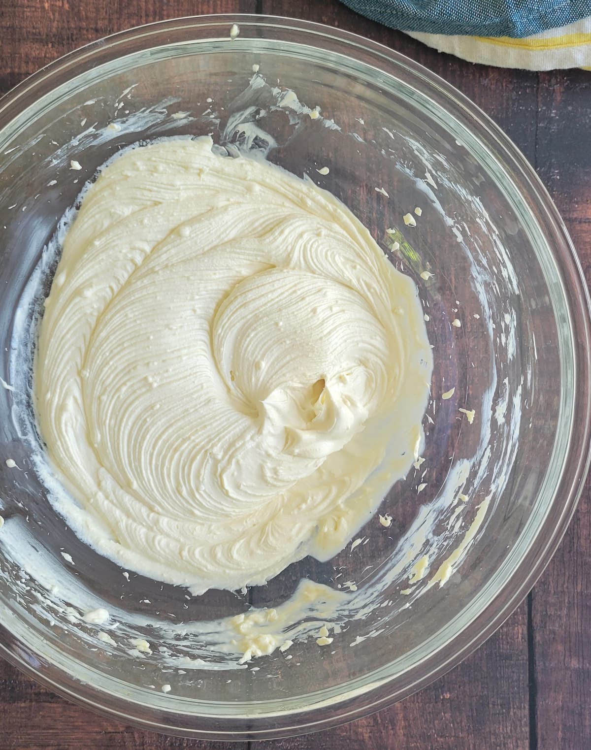 smooth cream cheese mixture in a bowl