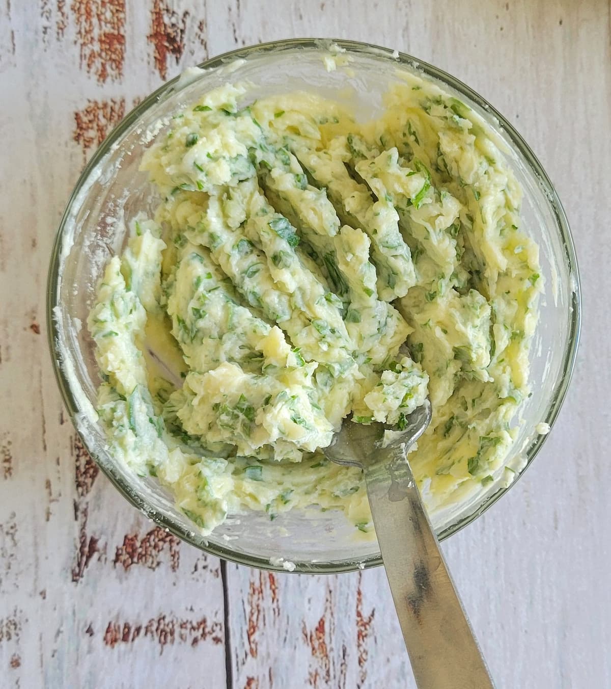 bowl of herb butter