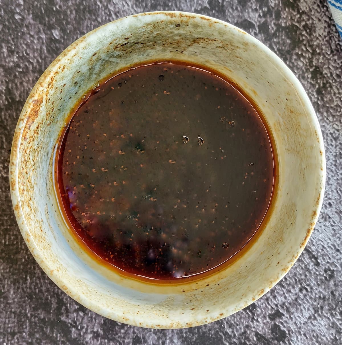 brown liquid in a bowl