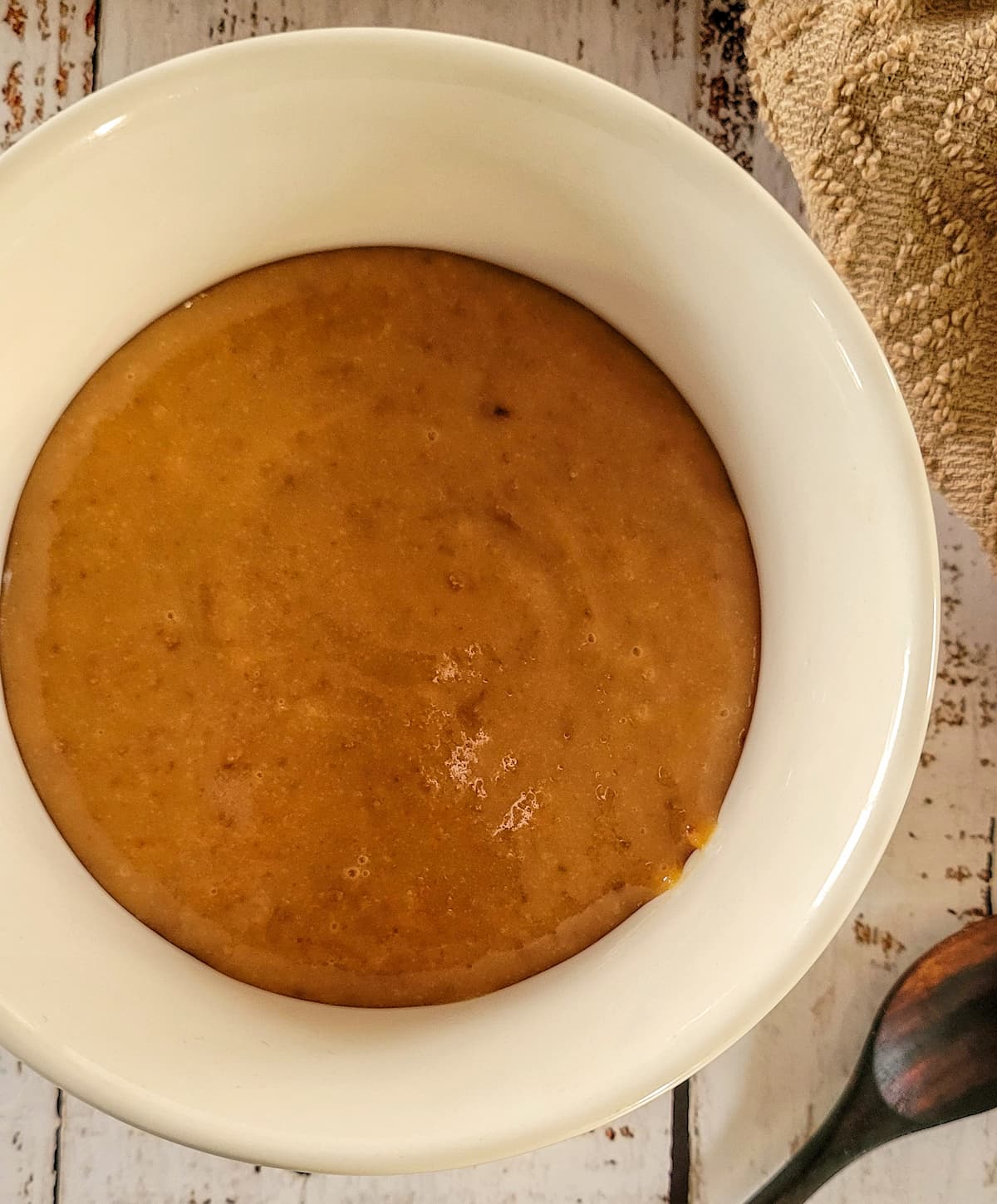 homemade caramel sauce in a bowl