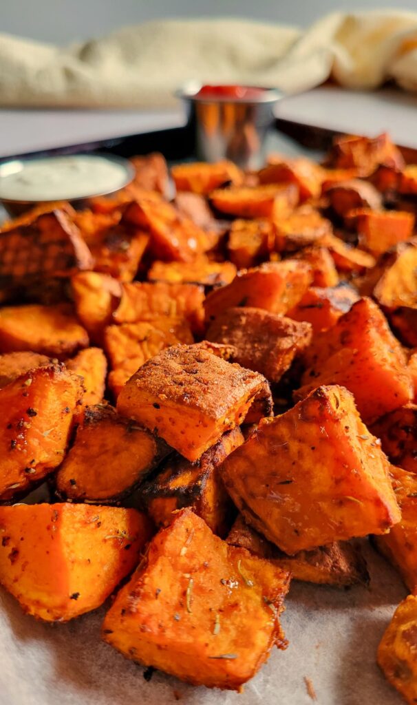 CUBED SWEET POTATO IN THE AIR FRYER