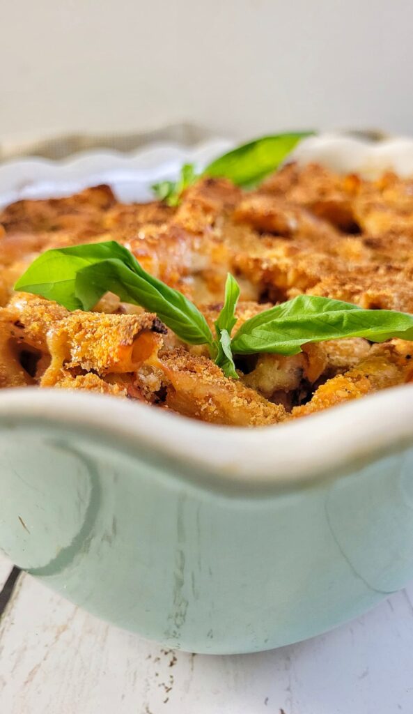 CHICKEN PARM PASTA BAKE