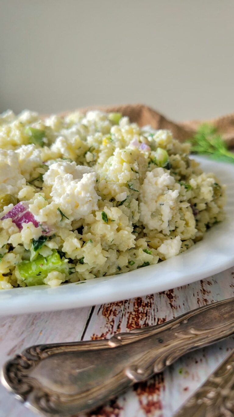 pastina salad on a plate