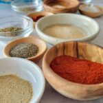 different spices in ramekins
