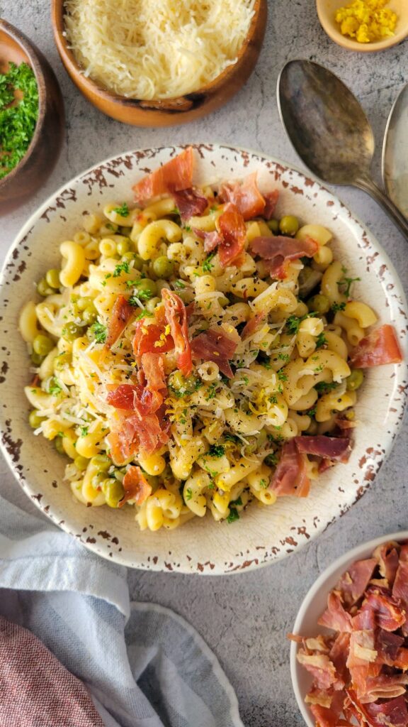 PASTA PISELLI PROSCIUTTO