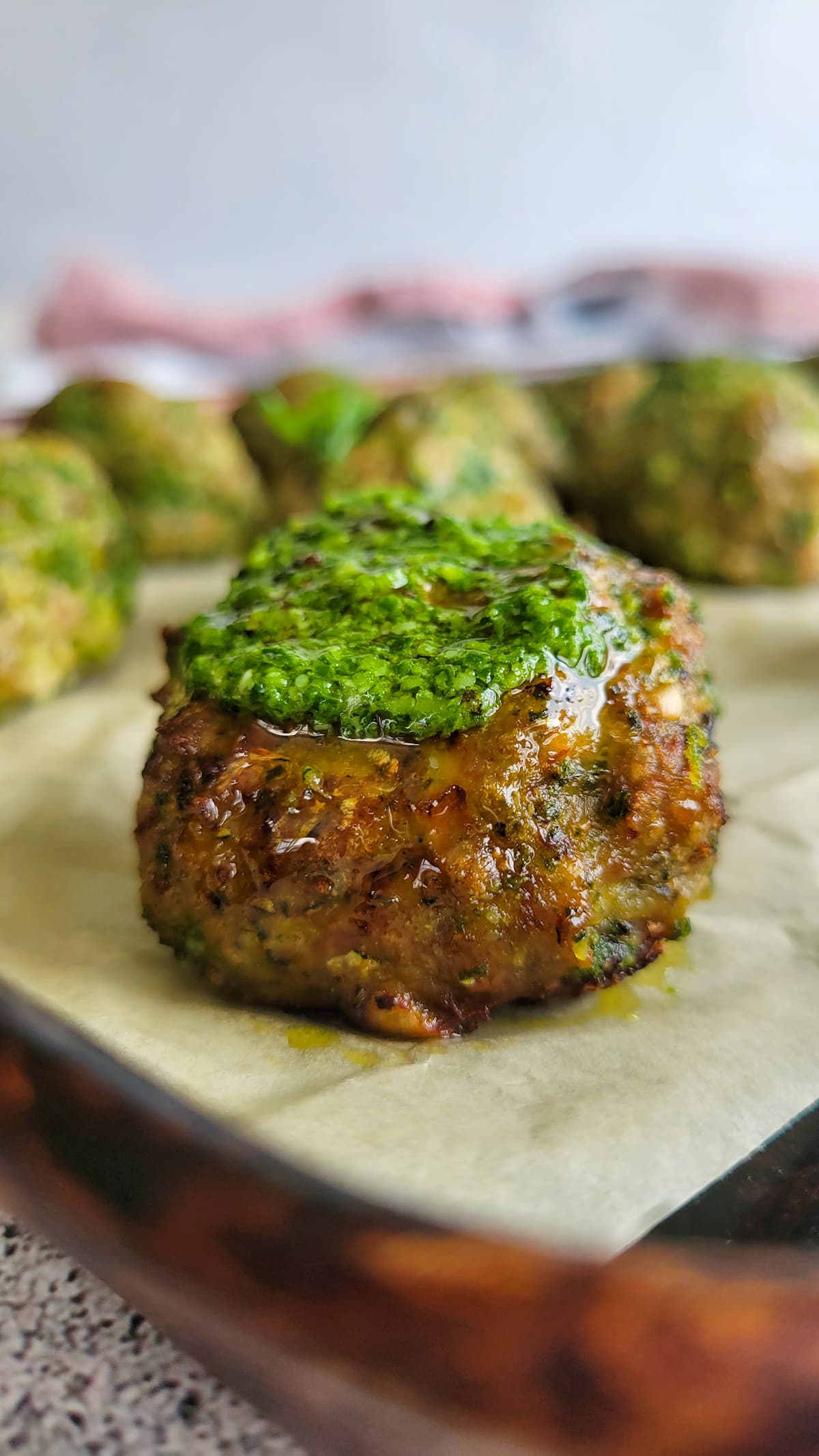 CHICKEN PESTO MEATBALLS
