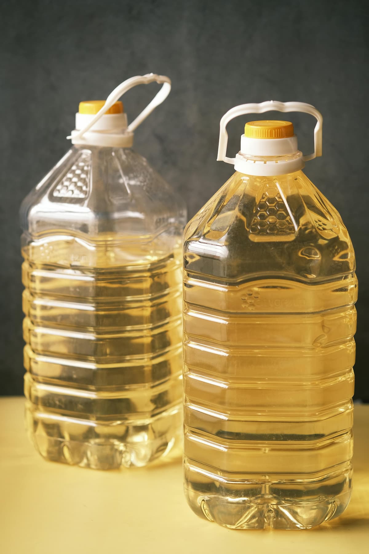 bottles of neutral oil