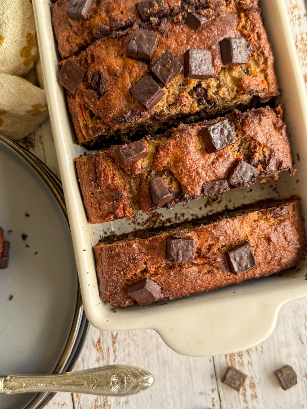 CHOCOLATE CHUNK BANANA BREAD