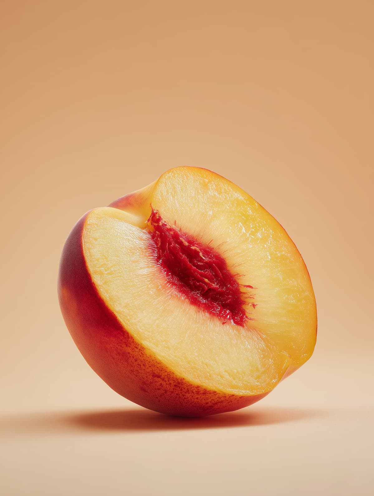 half of a peach