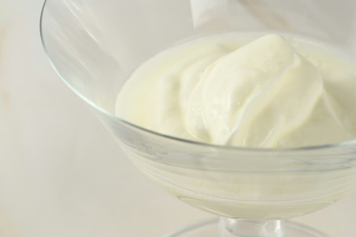 plain yogurt in a bowl