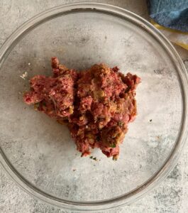 raw meatloaf mixture in a bowl