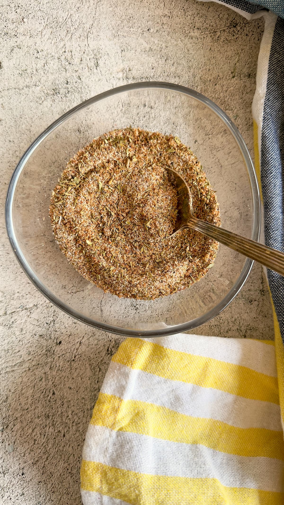 meatloaf seasoning in a bowl with a spoon