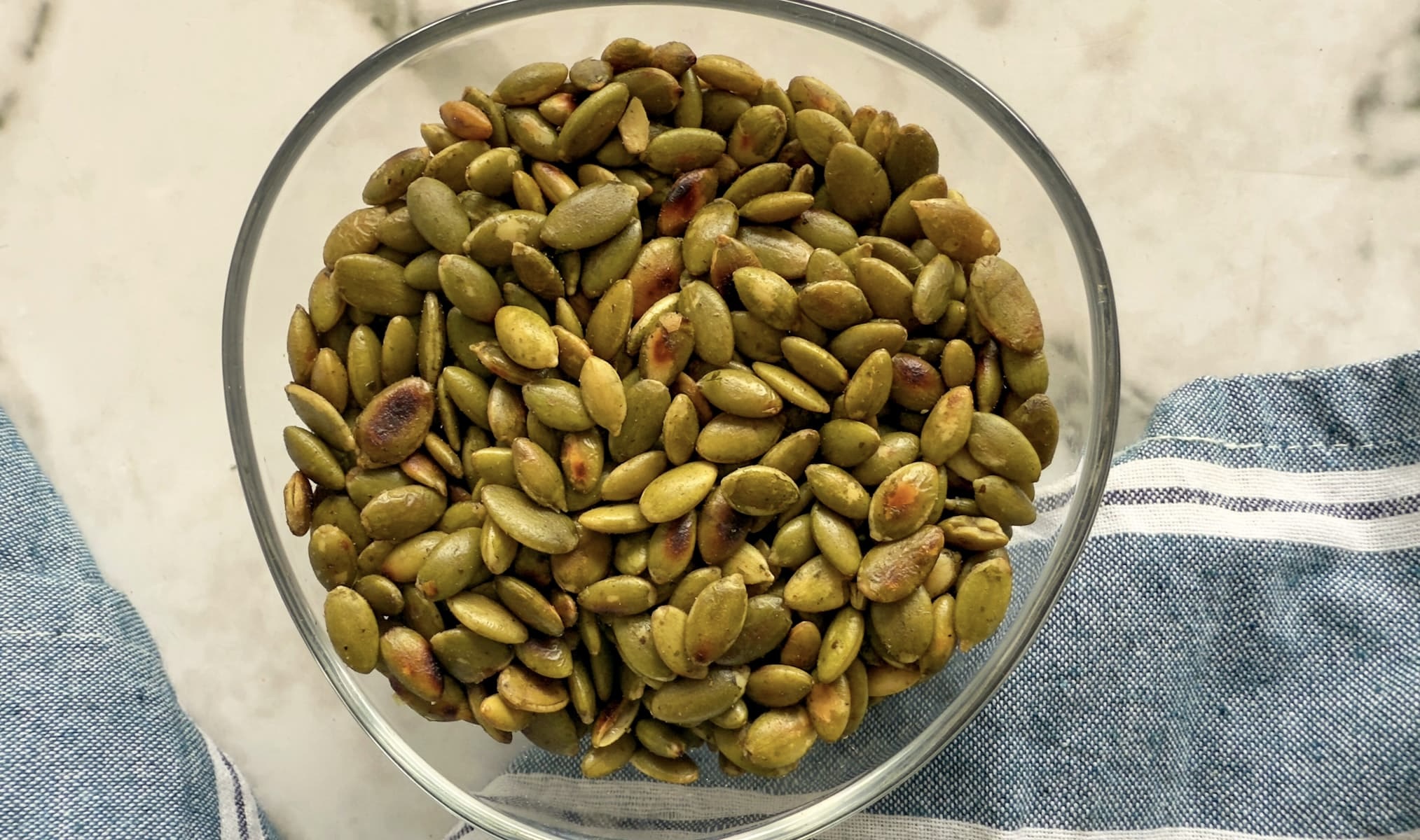bowl of toasted pepitas