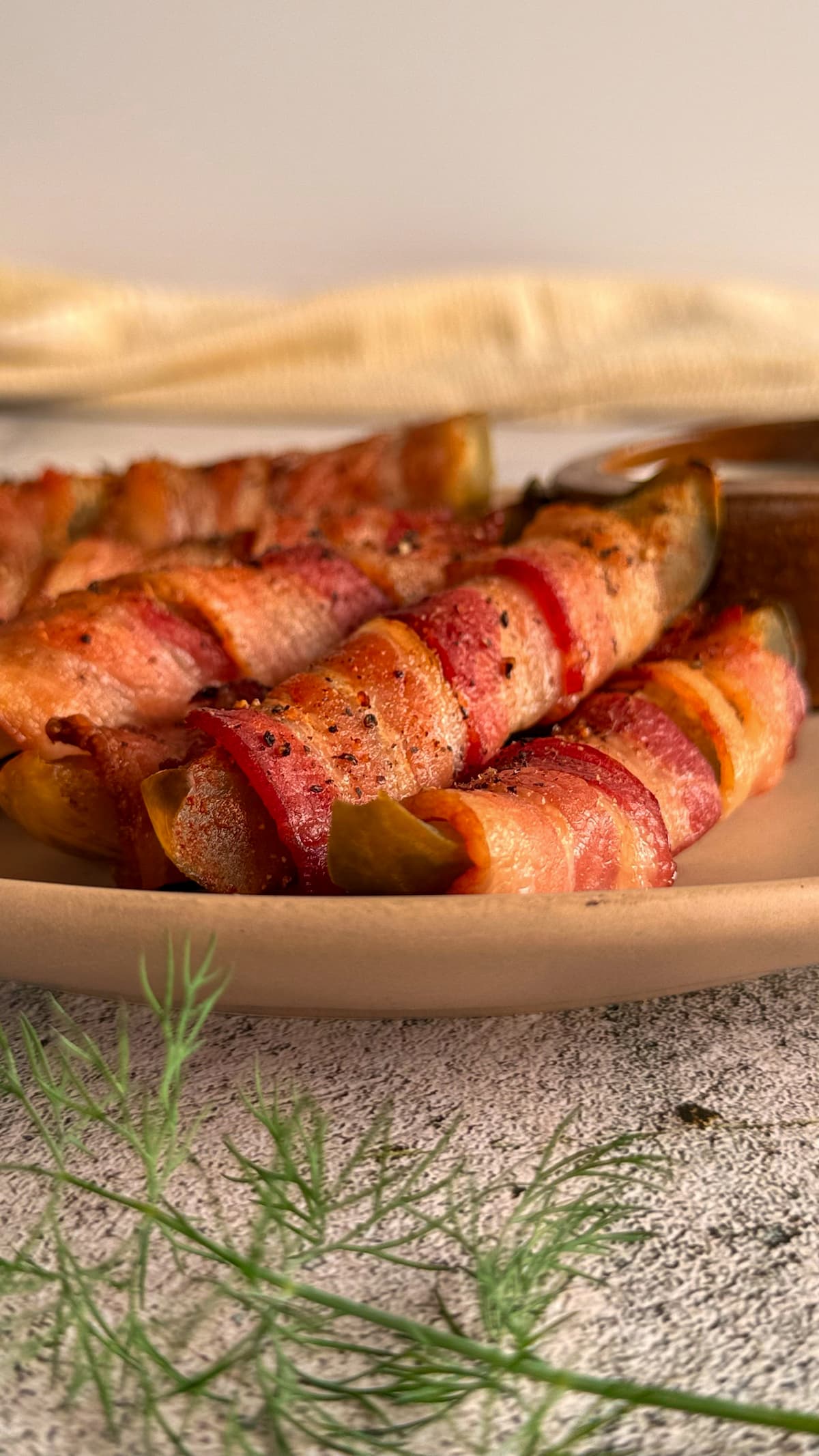 Bacon Wrapped Dill Pickles