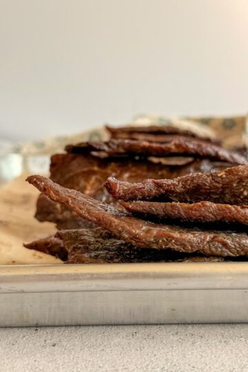 pile of beef jerky.
