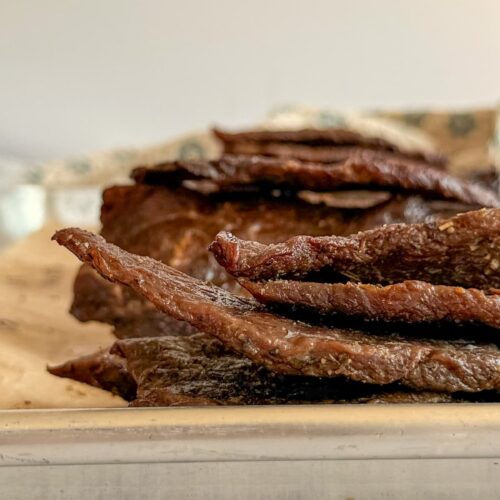 pile of beef jerky.