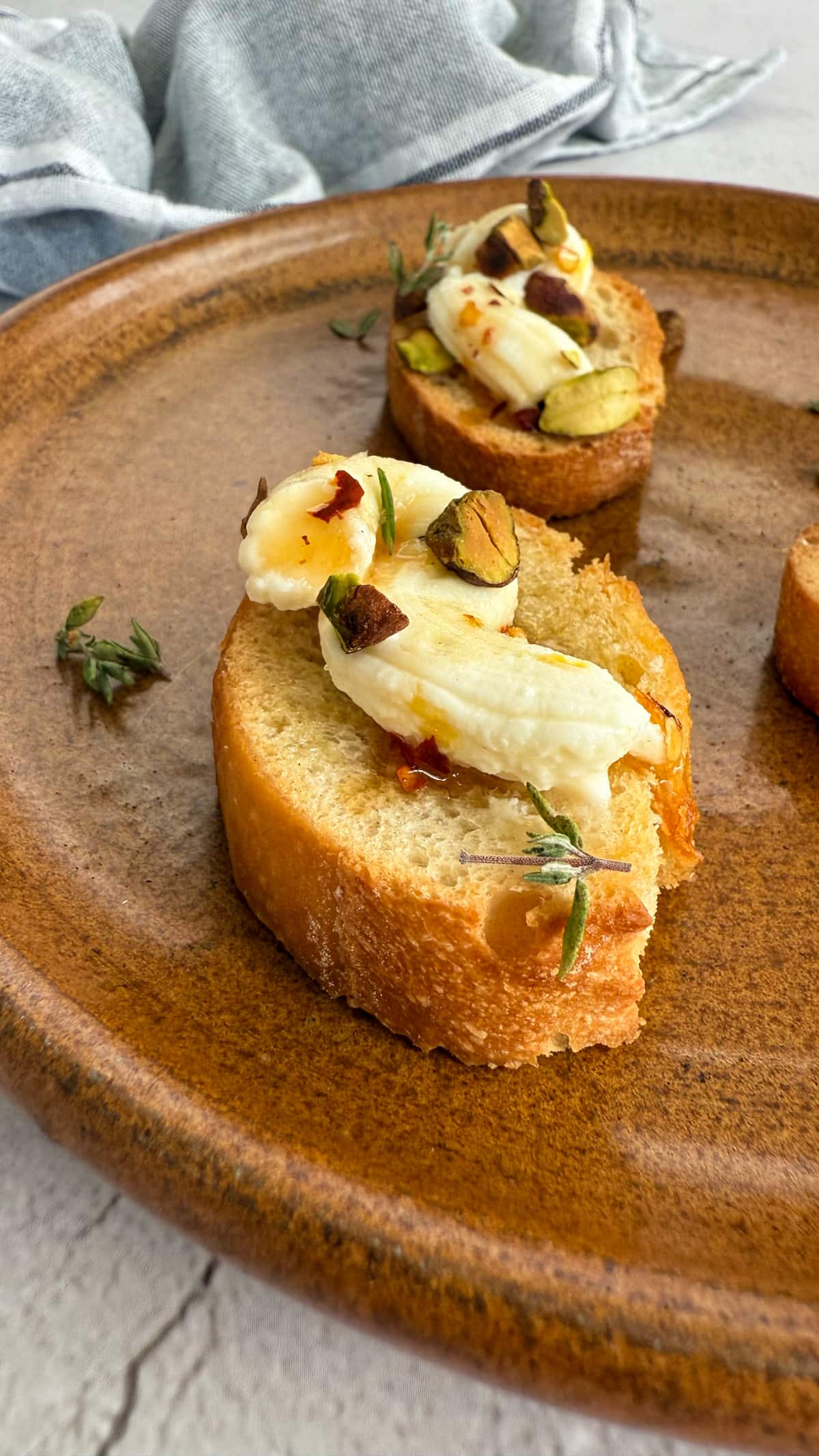 Ricotta and Hot Honey Crostini