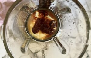 blender with chipotle peppers, sour cream, and liquid.