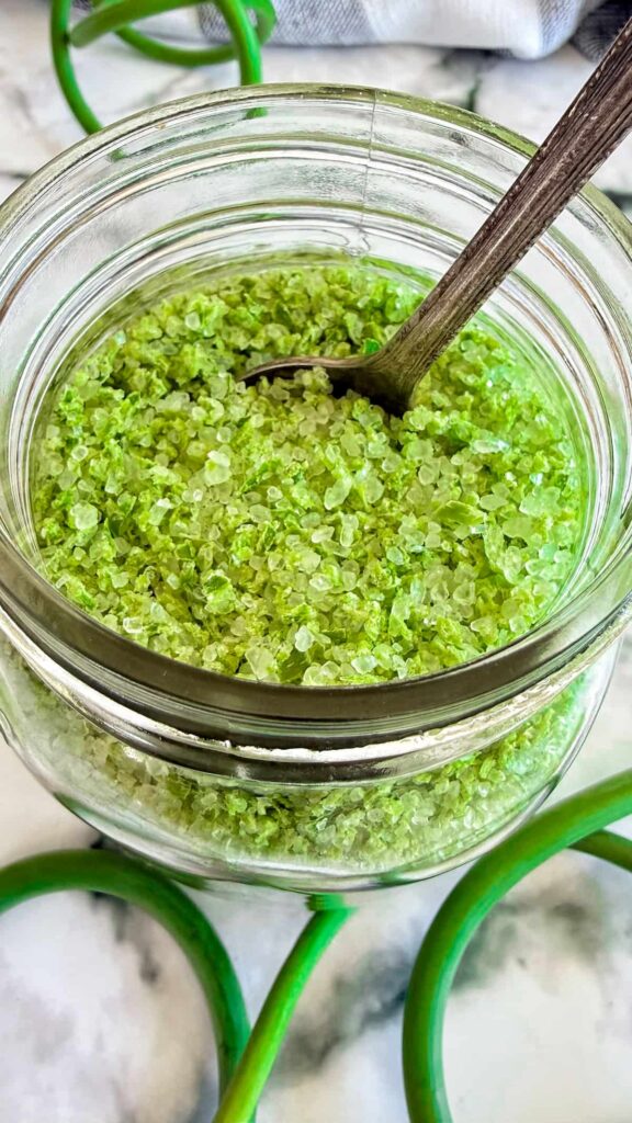 Garlic Scape Salt: An Easy Way to Preserve Garlic Scapes
