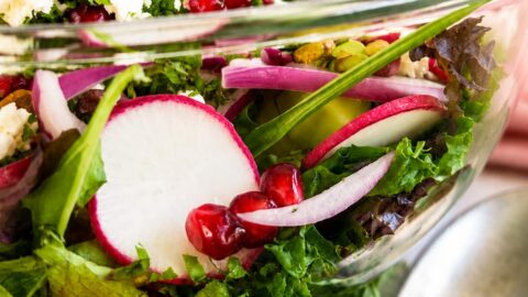 green bean & pomegranate chopped salad with feta dressing Pomegranate Feta Couscous BRIANNAS Fine Salad Dressing