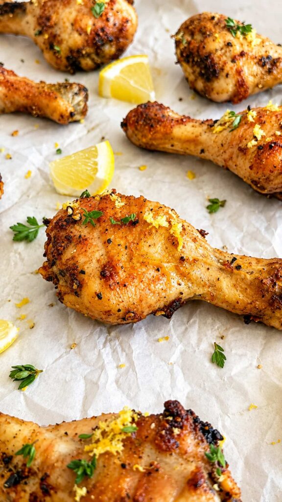 Crispy Lemon Pepper Chicken Drumsticks