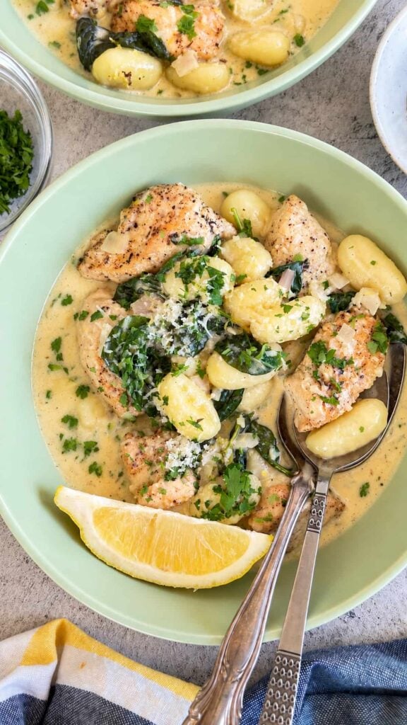 Creamy Lemon Chicken Gnocchi with Parmesan