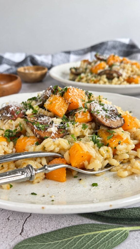 Creamy Butternut Squash Mushroom Risotto
