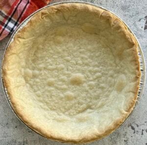 partially baked pie crust.